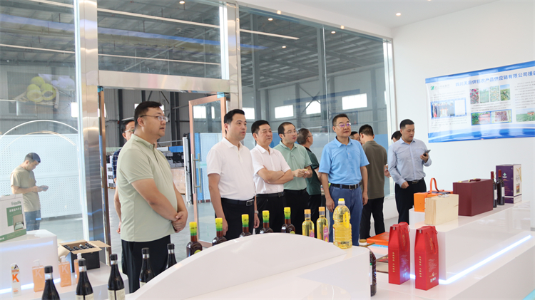 河南省供销社到棉麻集团龙泉农产品集采集配中心调研